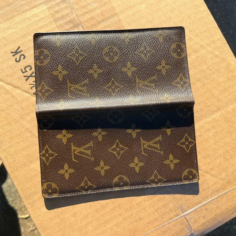 Authentic Louis Vuitton Monogram Bifold Long Wallet Card Checks